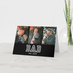 Första fars dag - Pappa Est. Anpassat år 3 Foto Kort