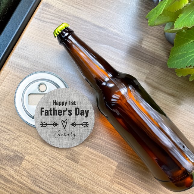 Första Fars dag Personlig Flasköppnare (First Father's Day Personalized Bottle Opener)