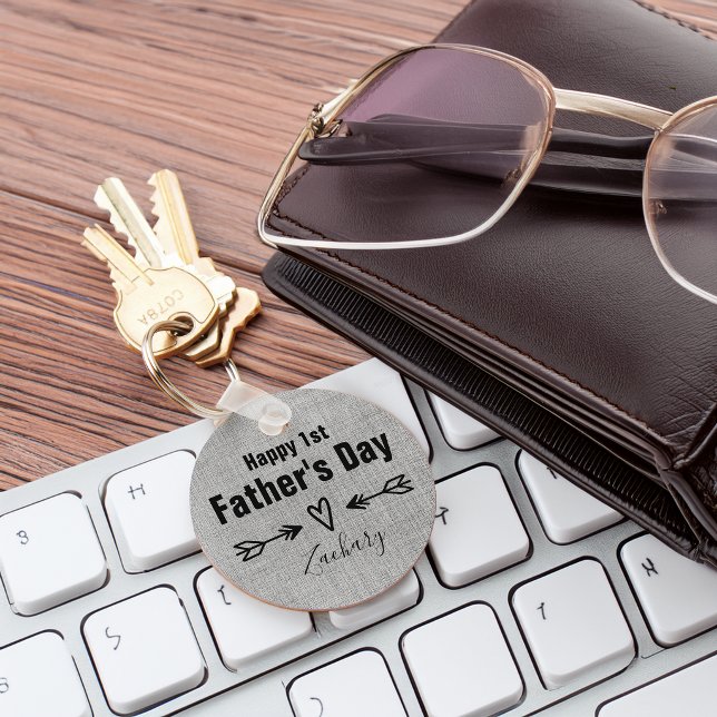 Första Fars dag Personlig Nyckelring (First Father's Day Personalized Keychain)