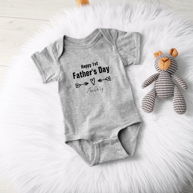 Första Fars dag Personlig T Shirt (First Father's Day Personalized Baby Bodysuit)