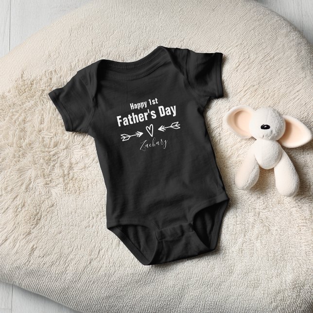 Första Fars dag Personlig T Shirt (First Father's Day Personalized Baby Bodysuit)