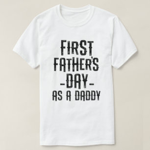 Första fars dag som en rolig ny pappagåva för t shirt