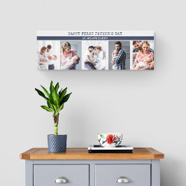 Första Fars dag som pappa - 5 Photo Personlig Canvastryck