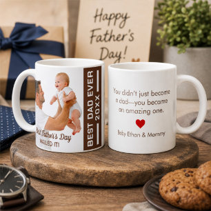 Första Fars Dag Succé Personligt Minne Kaffemugg