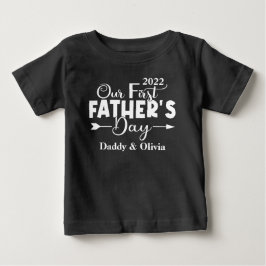 Första Fars dag Svart T Shirt