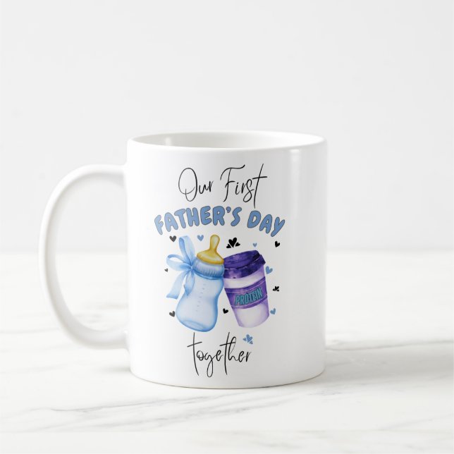 Första Fars dag tillsammans matchande utrustning/b Kaffemugg (Vänster)