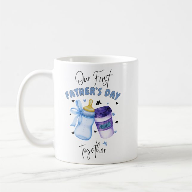 Första Fars dag tillsammans matchande utrustning/b Kaffemugg (Vänster)
