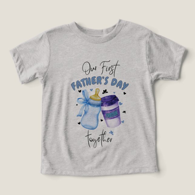 Första Fars dag tillsammans matchande utrustning/b T Shirt (Design Framsida)