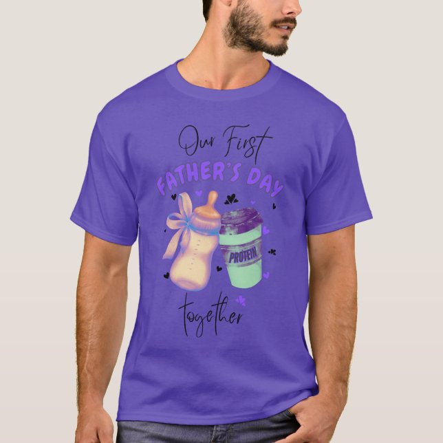 Första Fars dag tillsammans matchande utrustning/L T Shirt (Framsida)