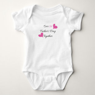 Första Fars dag tillsammans - Rosa T Shirt