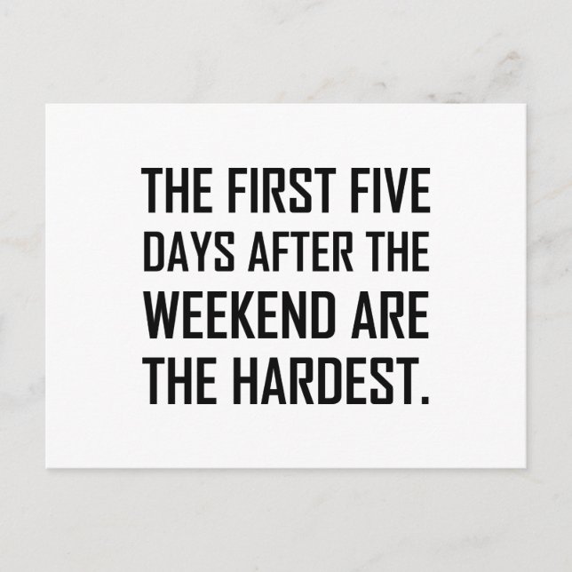 Första fem dagar efter Helg svåraste Vykort (Framsida)