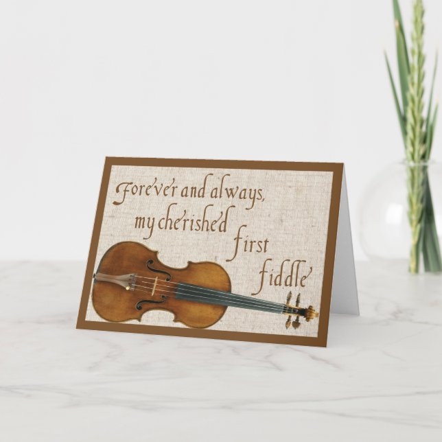 Första Fiddle Valentine Helgkort (Framsida)