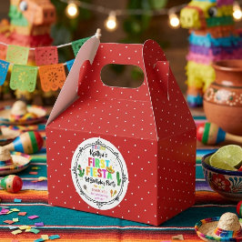Första Fiesta Färgglad Mexikansk 1-års Födelsedags Presentaskar