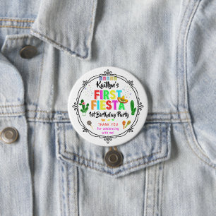 Första Fiesta mexikansk födelsedagspresent till 1- Knapp