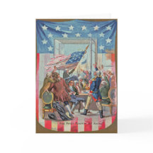 Första fjärde juli amerikanska flaggan