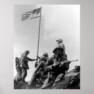 Första Flagga om iwo Jima Poster