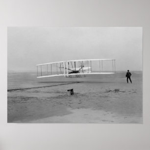 Första flyg för Wright bröder Poster