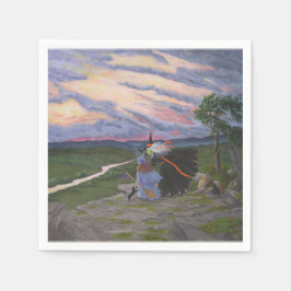 "Första flygningen!" Pappersservett