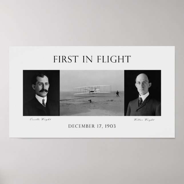 Första flygningen - rälsbröderna poster (Framsidan)