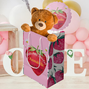 Första födelsedag Baby 1:a jordgubbskäddan