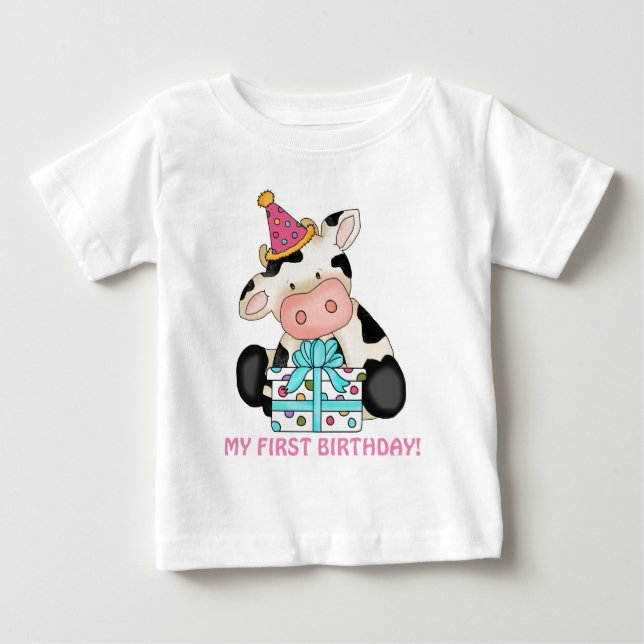 Första födelsedag: baby t-shirt (Framsida)