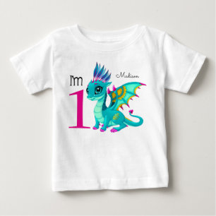Första födelsedag Cute Dragon T-shirt