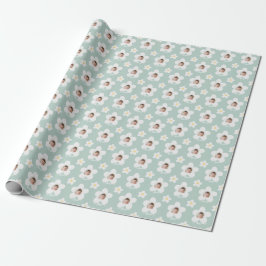 Första födelsedag daisy boho retro turquise gult t presentpapper