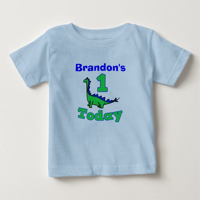Första födelsedag Dinosaur Shirt T-shirt (Framsida)