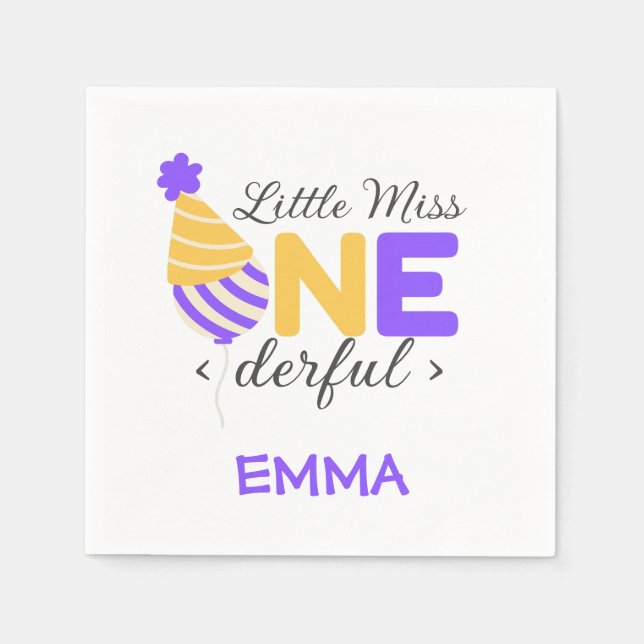 första födelsedag - en underbar pappersservett (Framsidan)