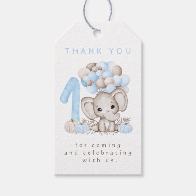 Första födelsedag Fall Boy-Märkrn Tack Presentetikett (Framsidan)