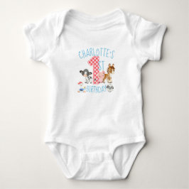Första födelsedag Farm Barnyard Animal T Shirt