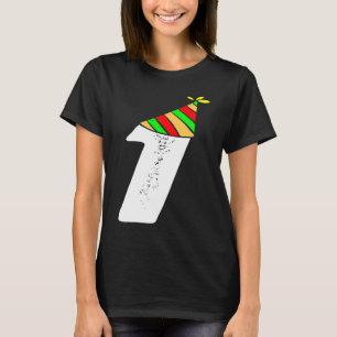 Första födelsedag Flicka 1 år gammal med lilla ha T Shirt