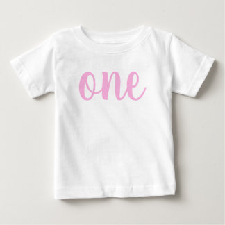 Första födelsedag flicka rosa en botande tee