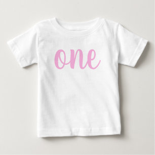 Första födelsedag flicka rosa en botande tee shirt