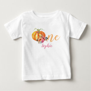 Första födelsedag Flower Pumpkin Shirt T