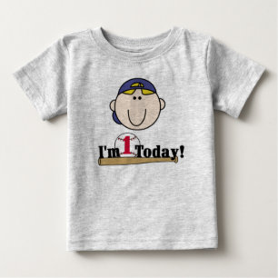 Första födelsedag för blond baseball tee shirt