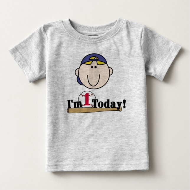 Första födelsedag för blond baseball tee shirt (Framsida)