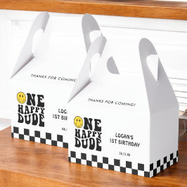 Första födelsedag för en Lycklig-kille Smile Ansik Presentaskar