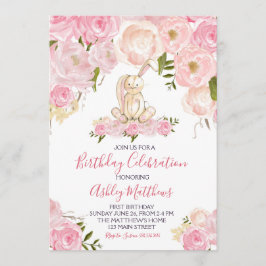 första födelsedag för påskhare, någon kanin inbjudningar