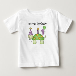 Första födelsedag för sköldpadda t-shirt