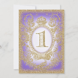 Första födelsedag Gång på en Time Princess Lila 2 Inbjudningar