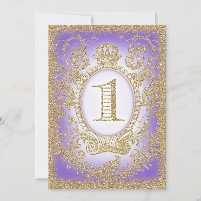 Första födelsedag Gång på en Time Princess Lila 2 Inbjudningar (Framsida)