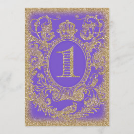 Första födelsedag Gång på en Time Princess Lila 3 Inbjudningar