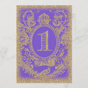 Första födelsedag Gång på en Time Princess Lila 3 Inbjudningar