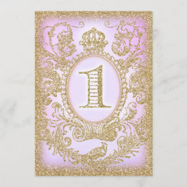 Första födelsedag Gång på en Time Princess Lila Inbjudningar