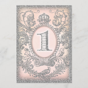 Första födelsedag Gång på tidningen Princess Silve Inbjudningar