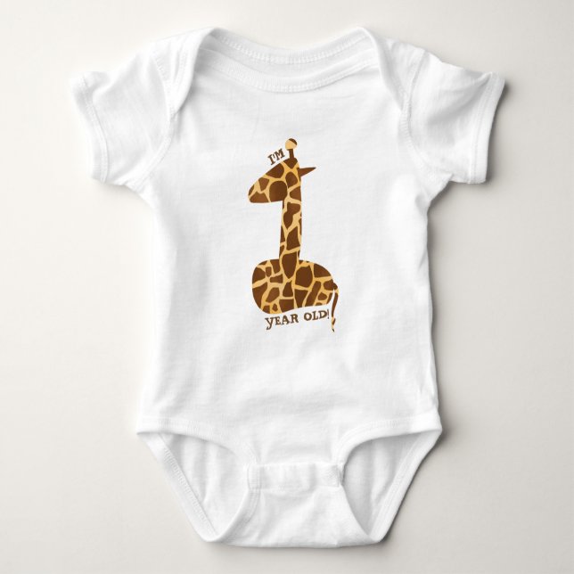 Första födelsedag Giraffe T-shirt (Framsida)
