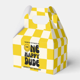 Första födelsedag i Lycklig Ansikte Presentaskar