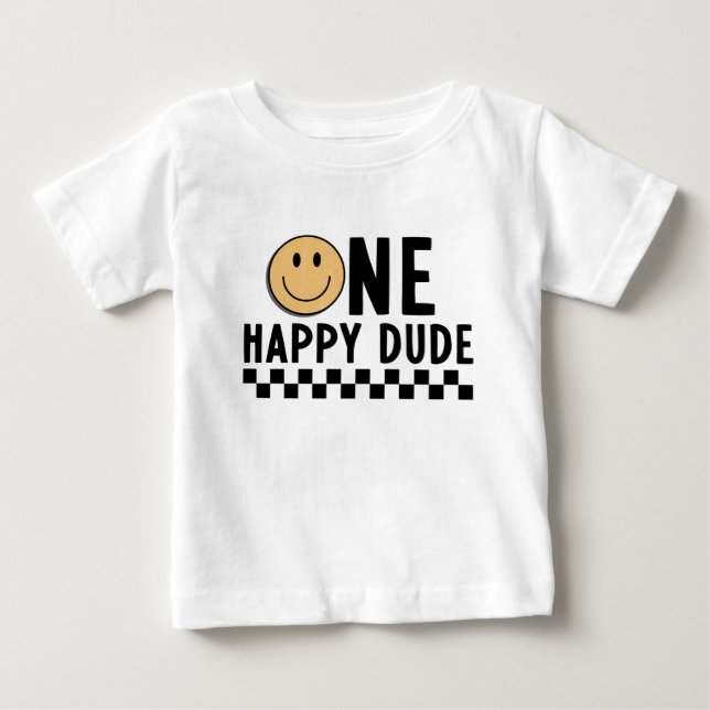 Första födelsedag i Lycklig T Shirt (Framsida)