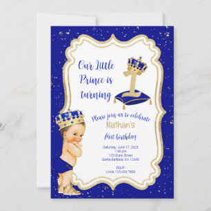 Första födelsedag inbjudan till Little Prince
